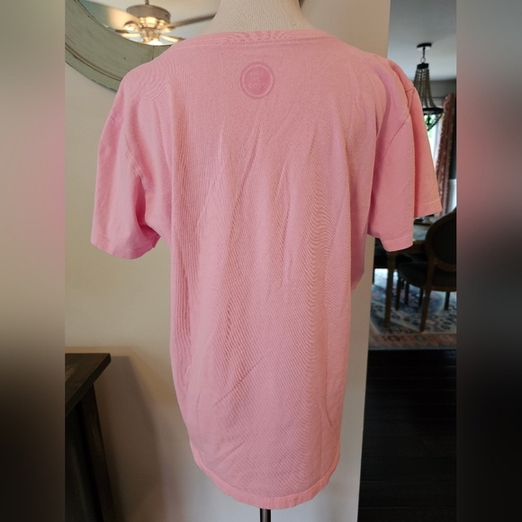 Life Is Good Women’s Size Large V-neck Pink Crusher Tee Wine I Go Both Ways - Picture 4 of 9